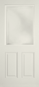 STOCK 1/2 Lite 2-Panel Fiberglass Exterior Door