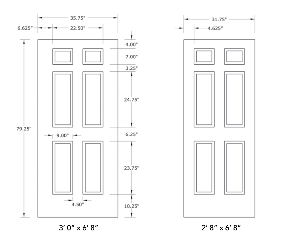 STOCK 6Panel Fiberglass Exterior Door MPC Cashway Lumber