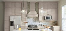 Load image into Gallery viewer, Aristokraft Cabinetry Multi-level upper cabinets with matching range hood
