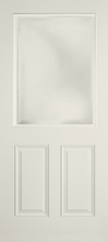 Load image into Gallery viewer, STOCK 1/2 Lite 2-Panel Fiberglass Exterior Door