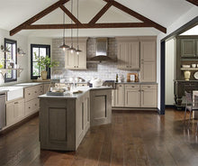 Load image into Gallery viewer, Decora Cabinetry Taupe Kitchen Exposed Beams Lansing Michigan Kitchens